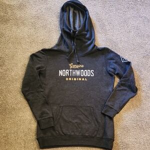 District Dark Gray Hoodie with White and Gold Accents